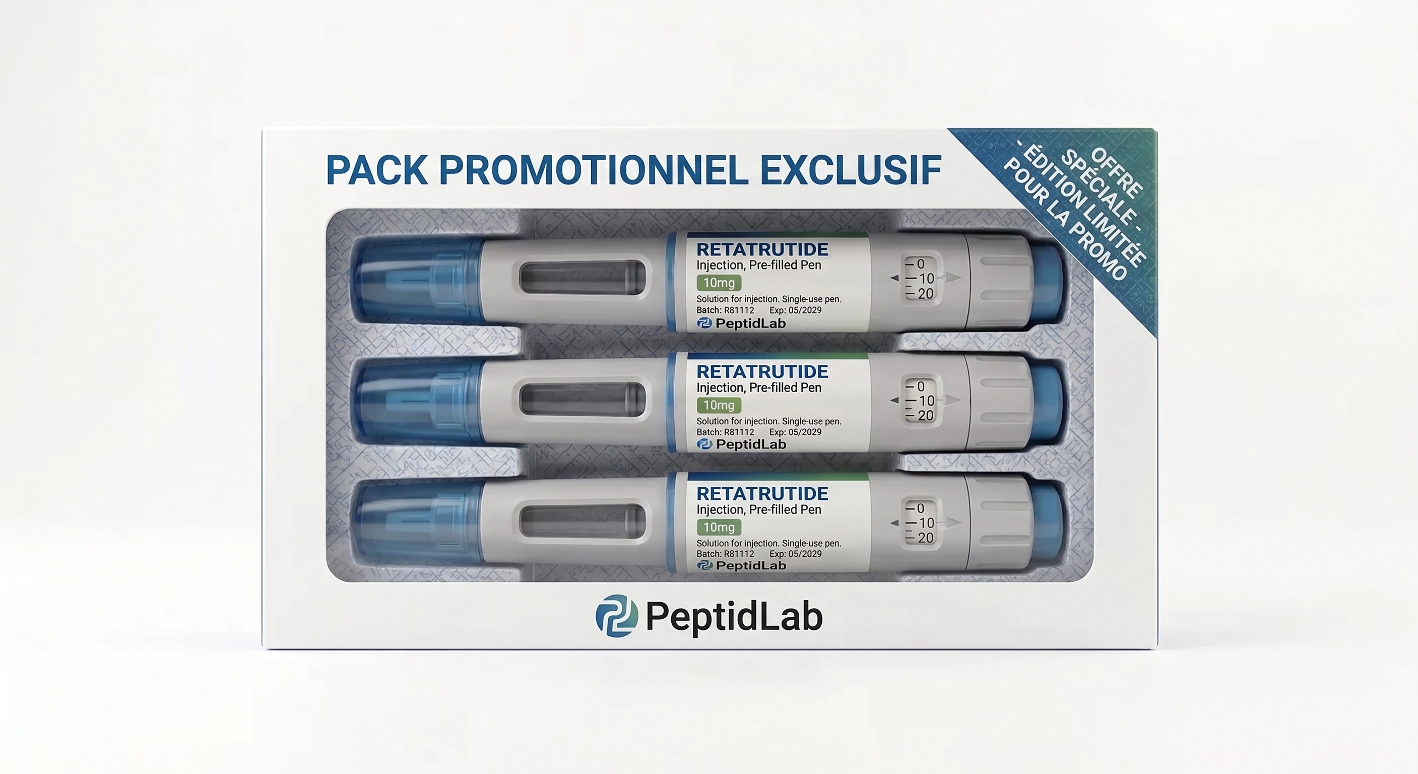 Retatrutide en Stylo — Pack de 3 — 10mg
