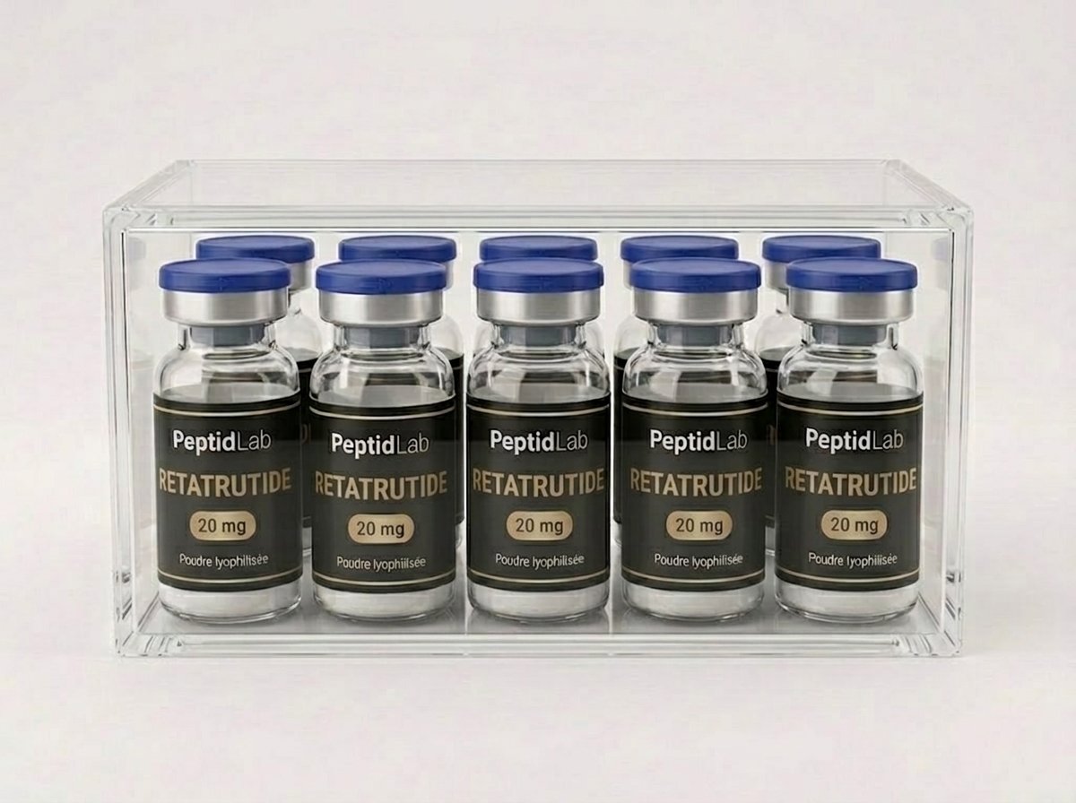 Boîte de 10 fioles GLP-Triple (Reta · R3 · GLP-3) 20 mg